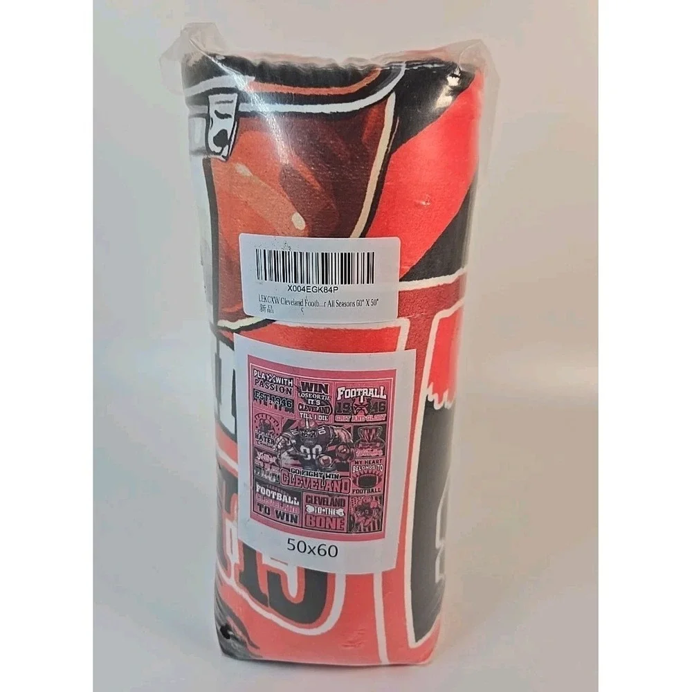 Cleveland Football Throw Blanket True Fans 50